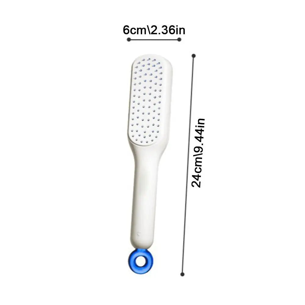 Retractable Comb Self-Cleaning Hair Brush Anti-Static Massage Comb for Women Smooth Hair Self Cleaning Hair Brush