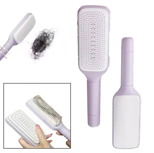 Brosse à cheveux autonettoyante